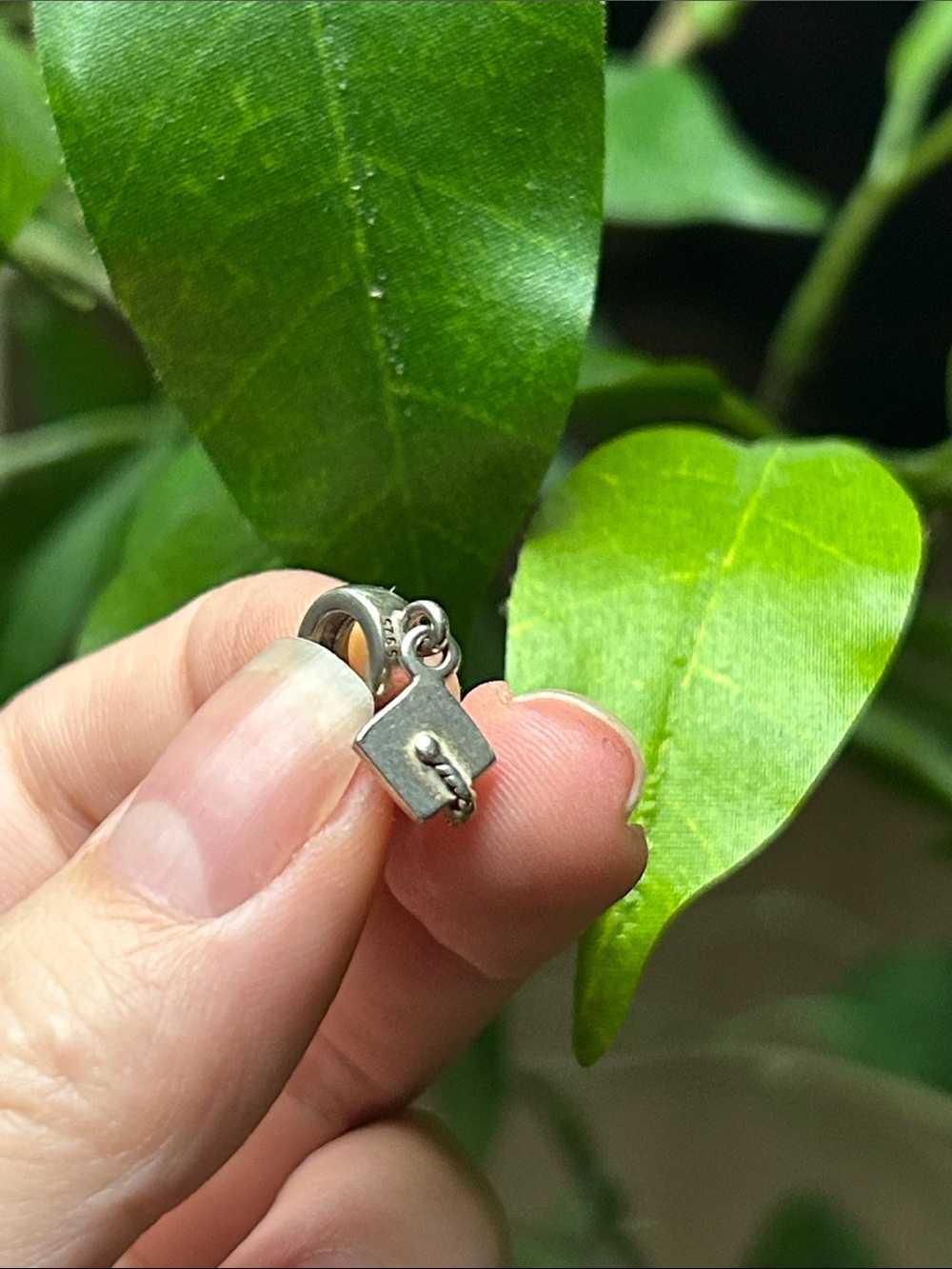 Pandora sterling silver graduation cap charm